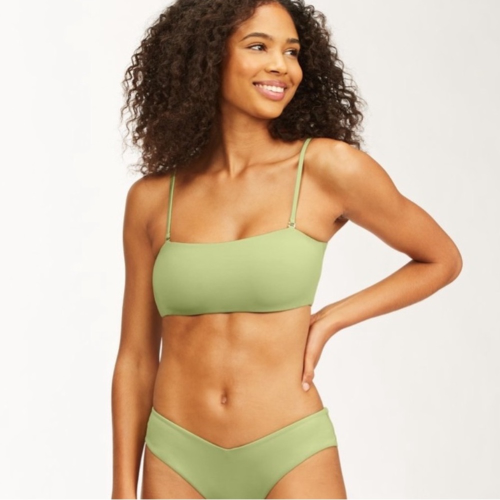 Billabong Green Bandeau Bikini Top